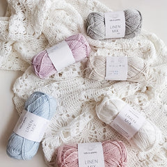 2pcs 393 Feet 50g Lotus Linen Mix Yarn Soft For DIY Hand Crochet/Knittin
