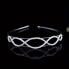 Rhinestone Queen Crown Tiara Headband Bridal Wedding Hair Accessory