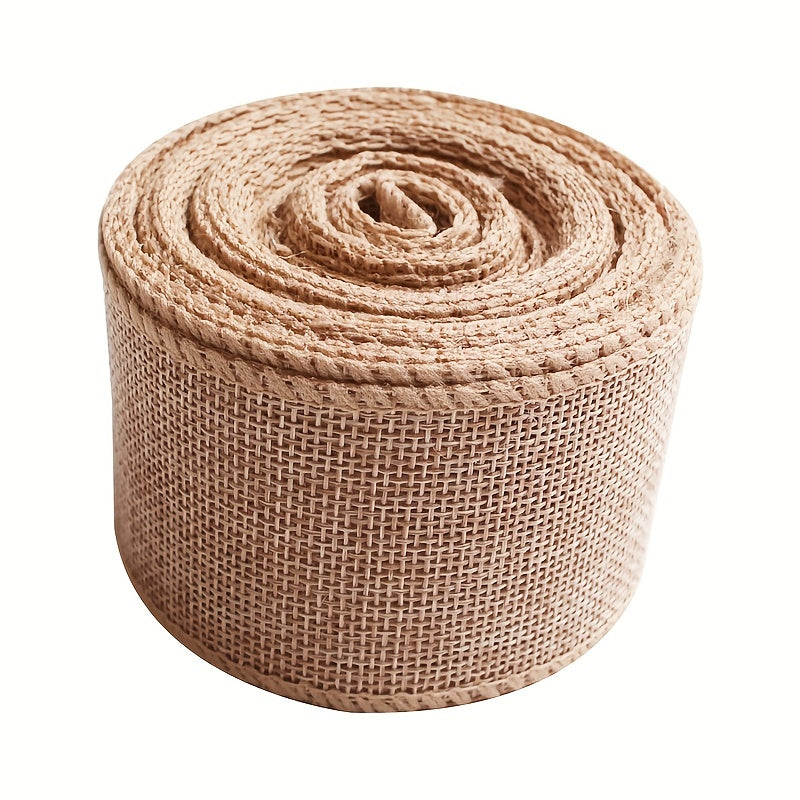 DIY Christmas Ribbon Hemp Iron Wire Edge Webbing 1.96ft