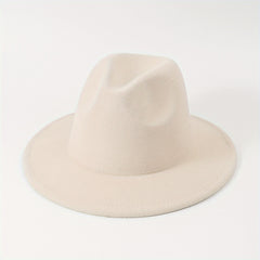 Y2K Wide Brim Jazz Hat Candy Fedora Cap Cowboy Cowgirl Felt Hats