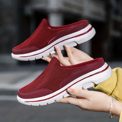 Women's Comfortable Closed Toe Mesh Slip-On Mules Sneakers
