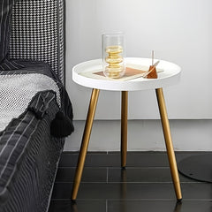 Modern Mini Coffee Table Nordic Round Bedside Leisure Table Tray