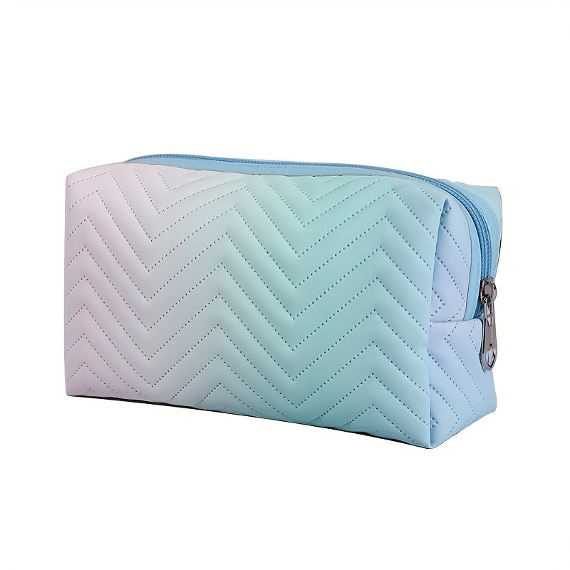 Waterproof Ombre Makeup Bag for Women Portable Travel Cosmetic Bag