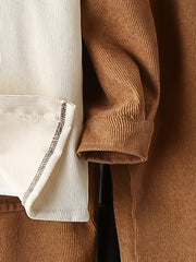 Boy's Corduroy Shirt & Sweatpants Set Long Sleeve Top Outfits