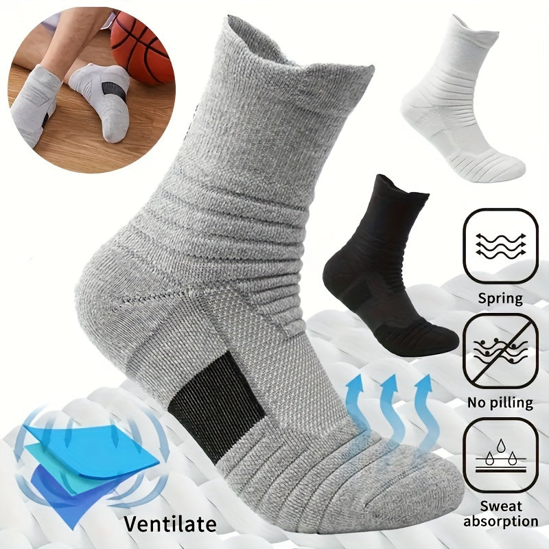 3 Pairs Warm Fleece Athletic Socks Sports Cycling Hiking