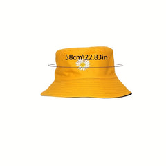 Small Daisy Double Sided Fisherman Hat Sun Visor Chrysanthemum Spring Summer