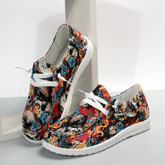 Colorful Halloween Print Low Top Walking Shoes