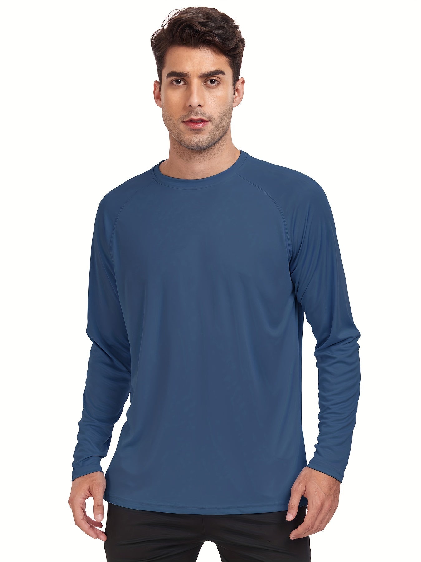 3 Pcs Men's Sun Protection Long Sleeve T shirt Lightweight Tops