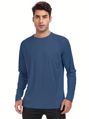 3 Pcs Men's Sun Protection Long Sleeve T shirt Lightweight Tops