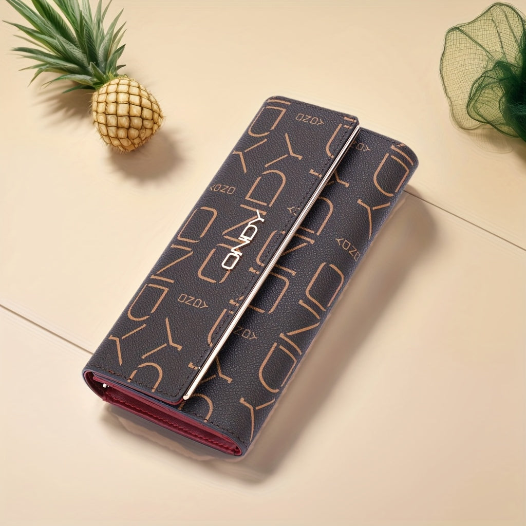 Classic Women's Long Wallet Snap Closure Handbag Style Organizer
