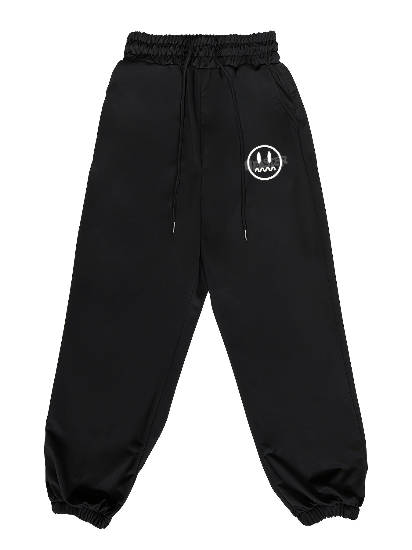 Men's Retro Smiling Print Drawstring Sweatpants
