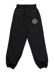 Men's Retro Smiling Print Drawstring Sweatpants