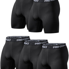 Men's Compression Boxer Briefs Quick Drying Performance Shorts