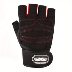 1pair Fingerless Gloves Breathable Non-slip Half Finger Gloves for Weightlifting