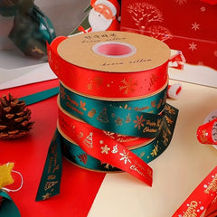 5m Christmas Gift Ribbons Hot Stamping DIY Decoration