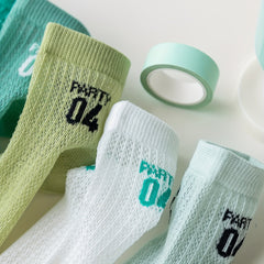 5 Pairs Number Graphic Print Socks for Boys Girls Teens