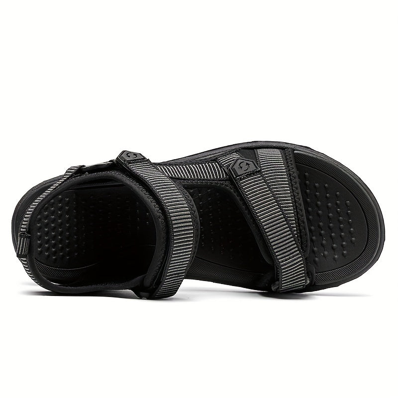 Men's Open Toe Hook And Loop Sandals Non Slip Comfortable Beach Shoes