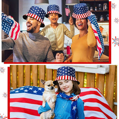 American Flag Pattern Hat Lightweight and Breathable Fisherman Hat Bucket Hat