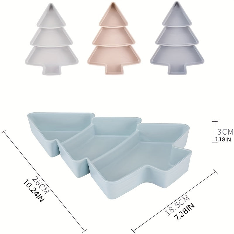 4pcs Christmas Tree Appetizer Tray for Home Office