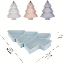 4pcs Christmas Tree Appetizer Tray for Home Office