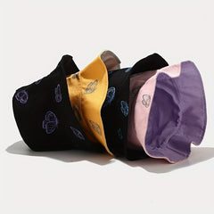Butterfly Print Reversible Bucket Hat Sun Cap Lightweight