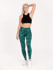 Sports Leggings Women's Plus Random Print High Rise
