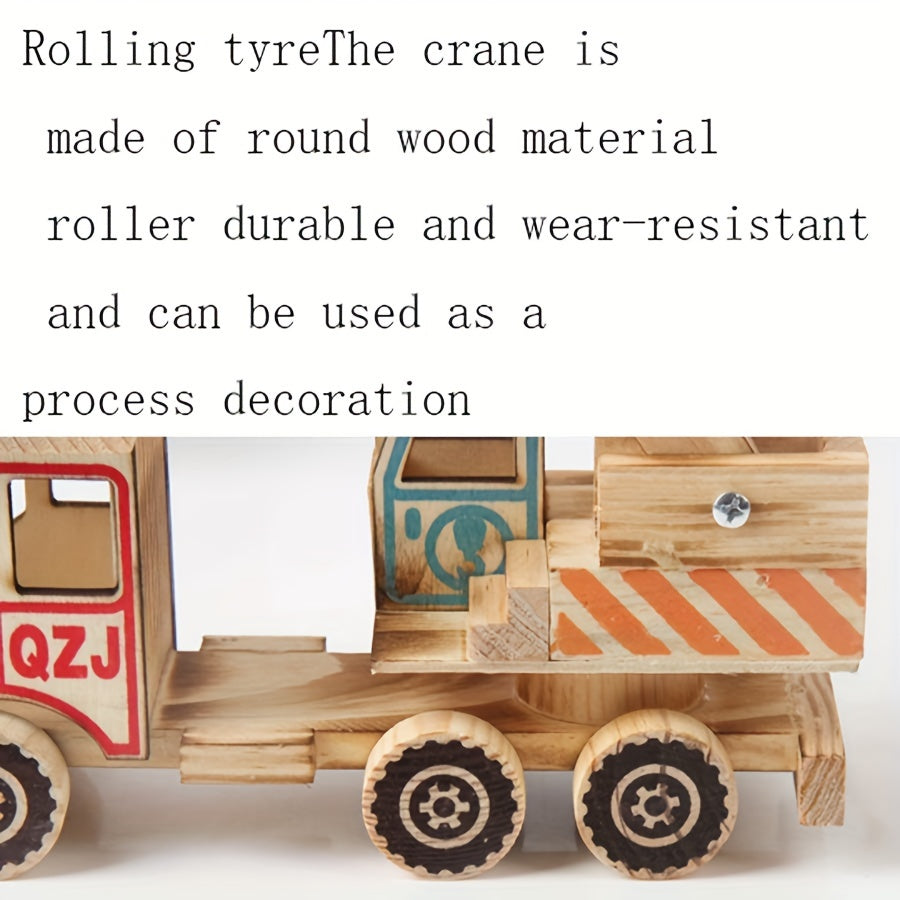 Wooden Crane Model Toy Handicraft Ornaments Simulation Crane Crane Toy Gift