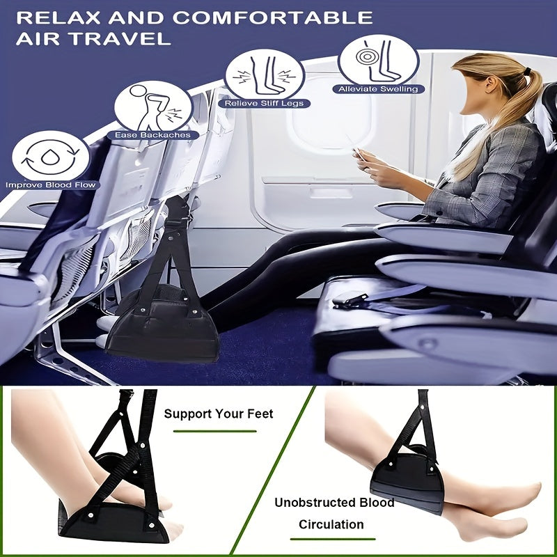 Portable Airplane Footrest Hammock for Comfortable Travel