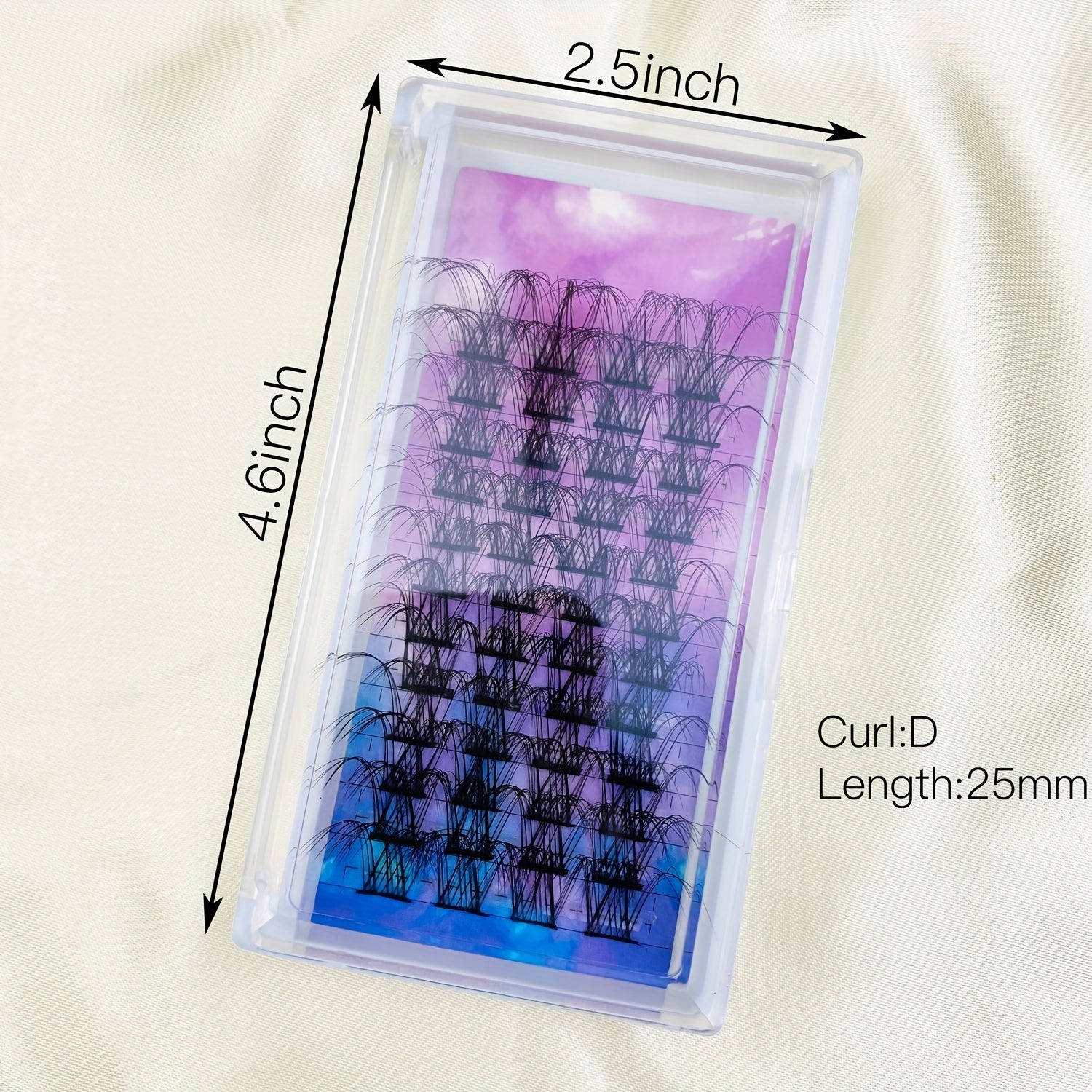 25mm Lashes Clusters DIY Eyelash Extensions D Curl Volume Individual Lashes