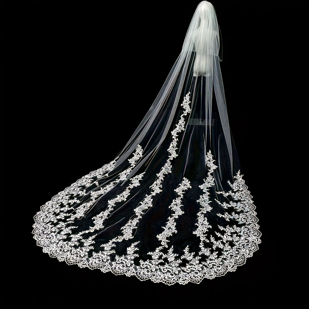Cathedral Length Lace Bridal Wedding Veil