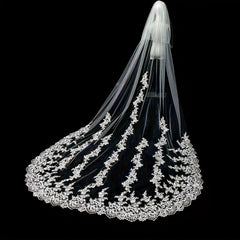Cathedral Length Lace Bridal Wedding Veil