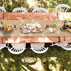 1pc Jute Table Runner Wedding Party Burlap Table Runner Natural Jute Table Cloth