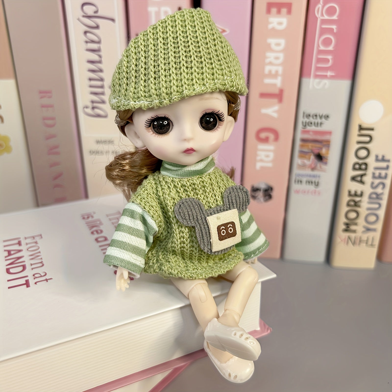 Adorable Pink Doll for Girls with Removable Clothes PVC Material