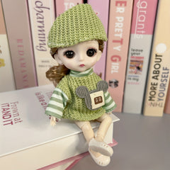 Adorable Pink Doll for Girls with Removable Clothes PVC Material