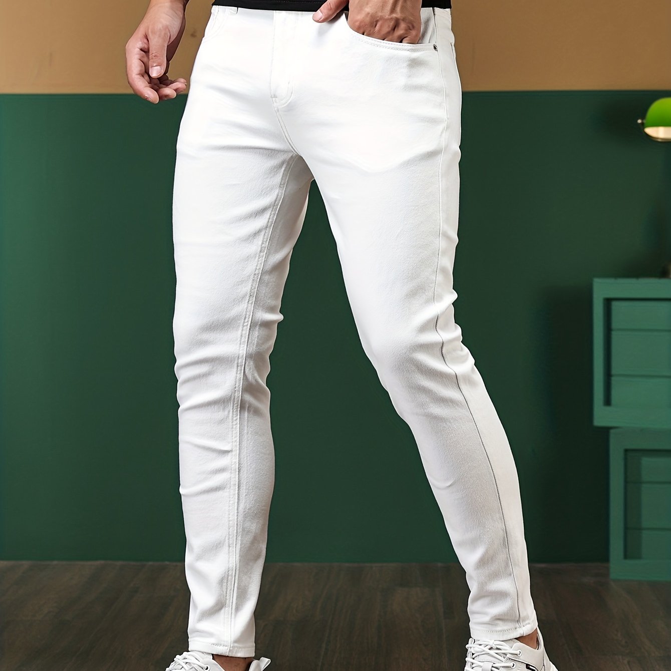 Men's Slim Fit Jeans Casual Street Style Stretch Denim Pants