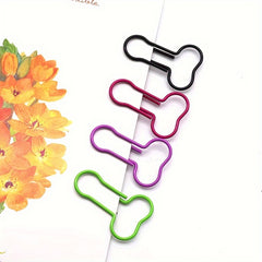 50pcs Cartoon Shaped Wire Paper Clips Unique Stationery Pins
