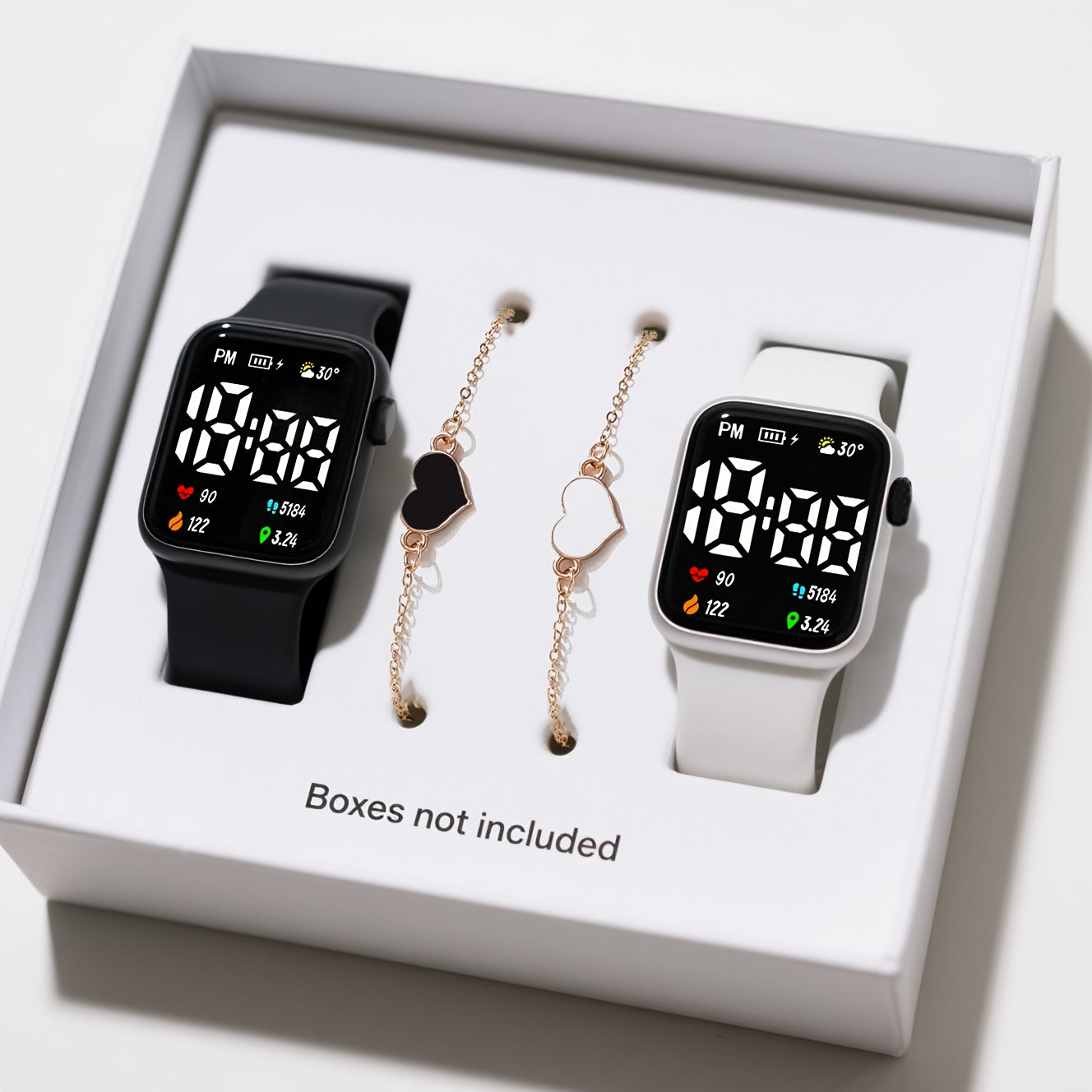 Teen Style Luminous Clock Electronic Watch Set for Eid Party Gift