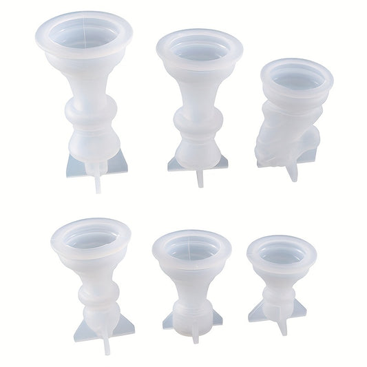 6pcs 3D Silicone Chess Resin Mold for DIY Handicraft Production