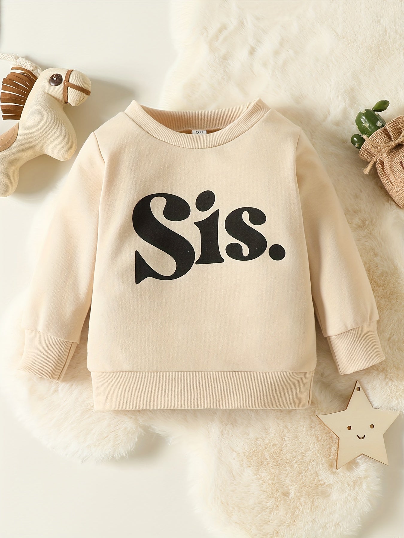 Infant Baby Girls Autumn Letter Print Sweatshirt Long Sleeve Pullover Tops
