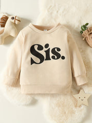 Infant Baby Girls Autumn Letter Print Sweatshirt Long Sleeve Pullover Tops