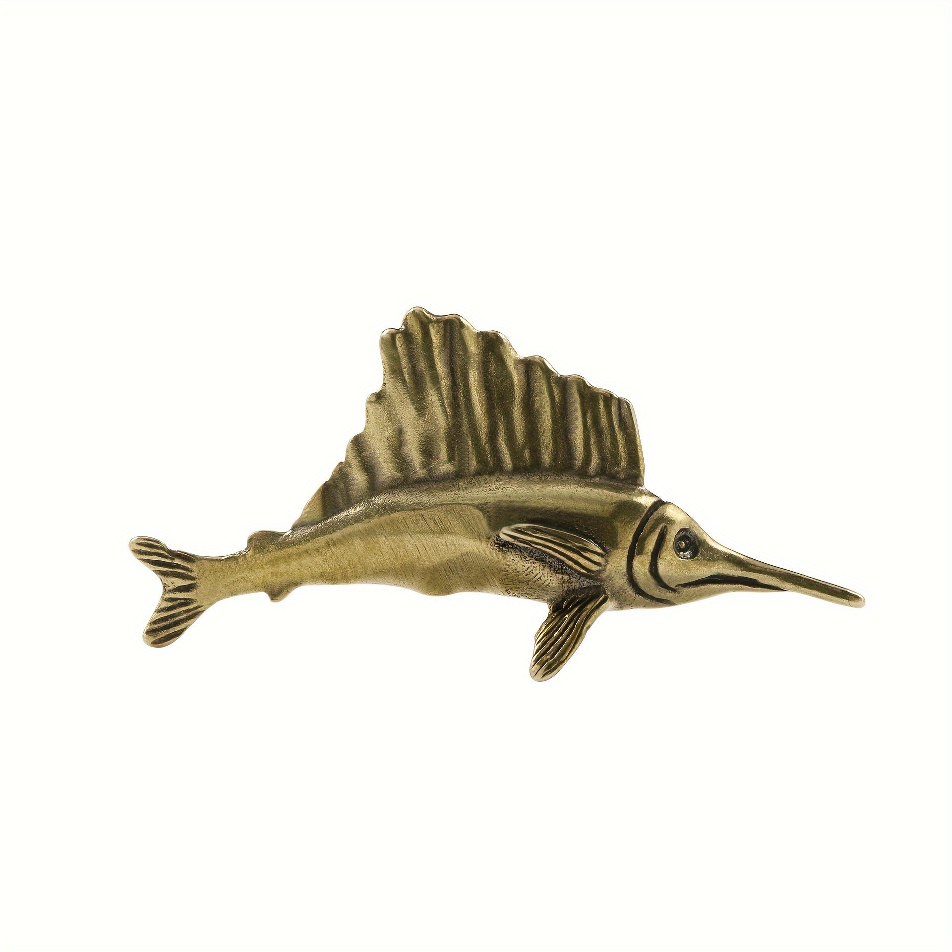Brass Tuna Ornament Statue Copper Marine Life Antique Figurine