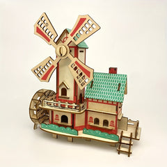 Wooden 3D Puzzle Building Models Puzzle Kits DIY Laser Cut Assembly Model Kit