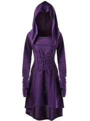 Long Sleeve Hooded Cosplay Dress Halloween Party Dress Women's Clothing