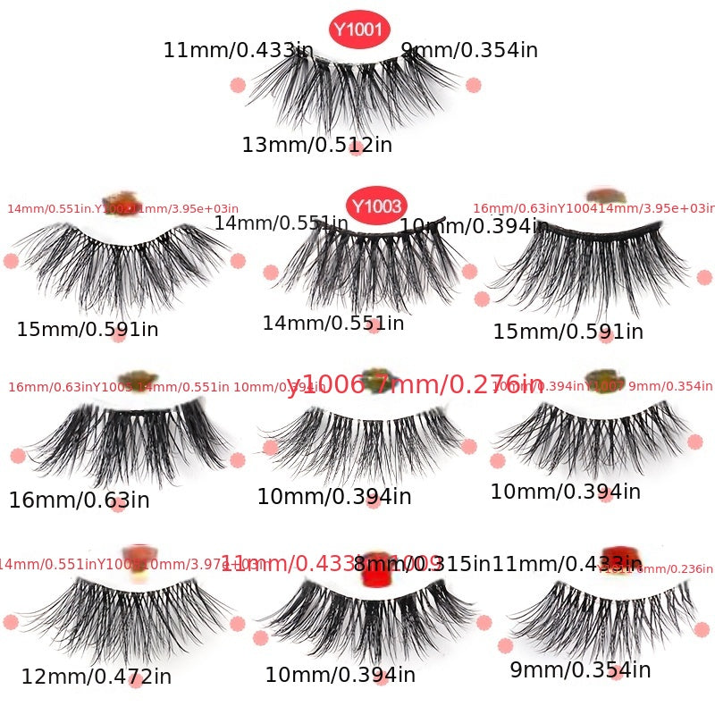 10 Pairs Half Lashes Clear Band Eye Elongated Eyelashes Natural Volume Thick
