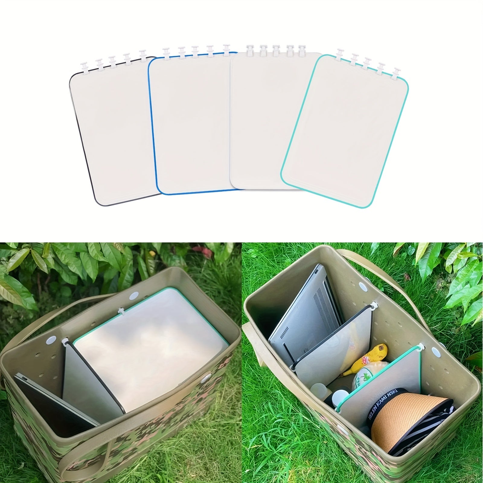 Beach Bag Divider Tray Reusable Plastic Divider for Travel Tote Handbag