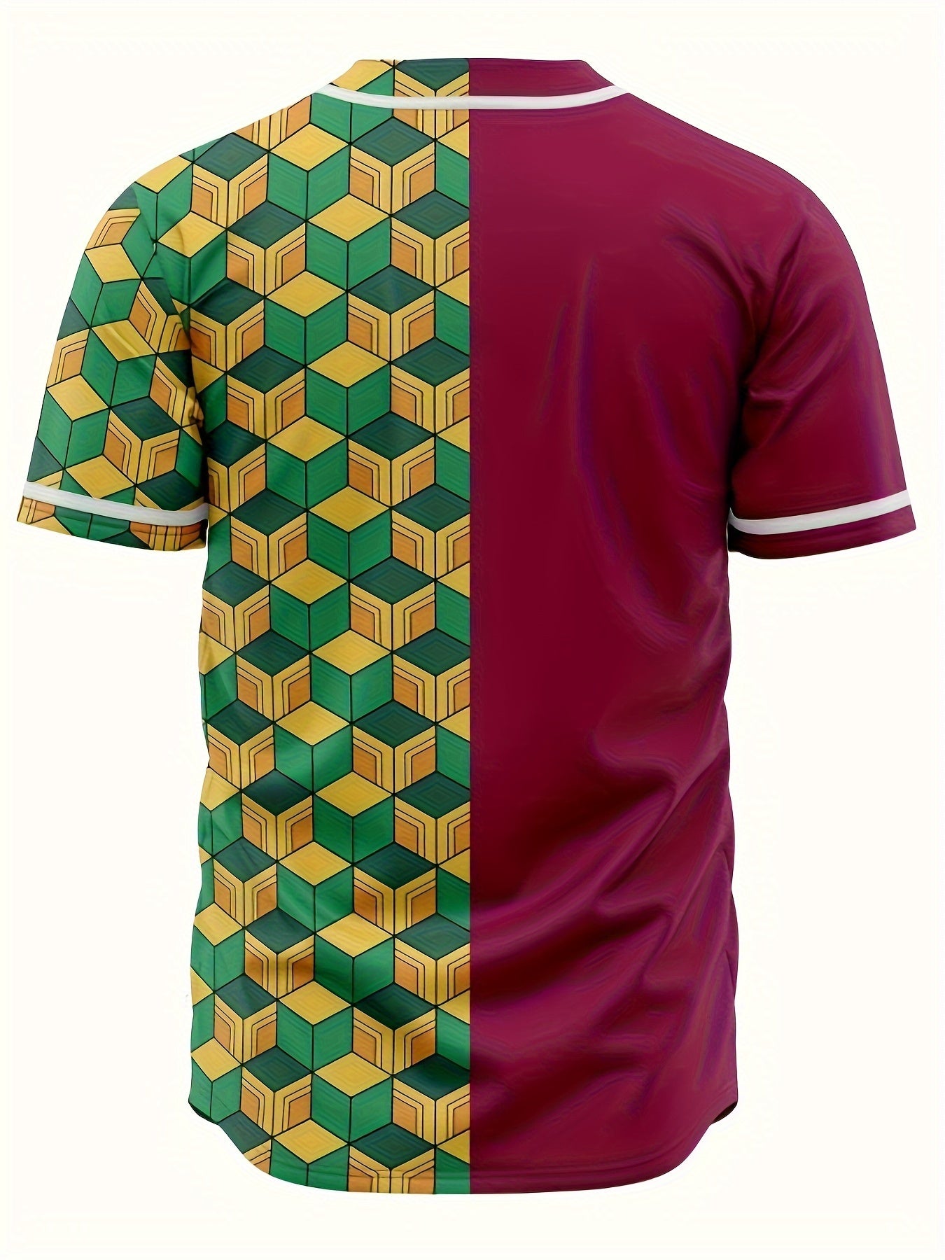 Men's Block Checkered Classic Baseball Jersey