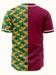 Men's Block Checkered Classic Baseball Jersey