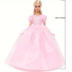 YADIYADI Princess Doll Wedding Party Dress Pink Tulle Flared Skirt