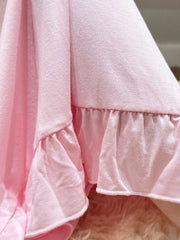 Girls Nightdress Puff Sleeve Ruffle Pajamas Lace Loungewear