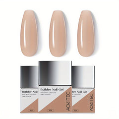 3pcs Aokitec 15ML Building Nail Gel Set - Nail Polish For Strengthener Gel